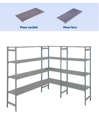 Scaffalatura in alluminio - Scaffalature a Gancio e a Bullone -  Scaffalature Metalliche - Arredamenti Roma